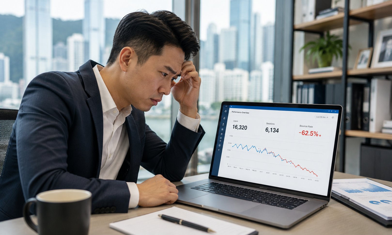 已有網站和 SEO 內容，但查詢量開始下跌